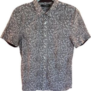 Paisley Pattern Short Sleeve Button Up